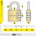50mm, 4 Digit Brass Combination Padlock